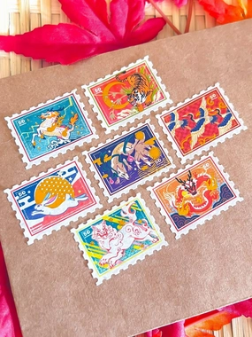 compact biodegradable Pegushi Washi Tape - Gold Foil Mythical Creatures Stamp