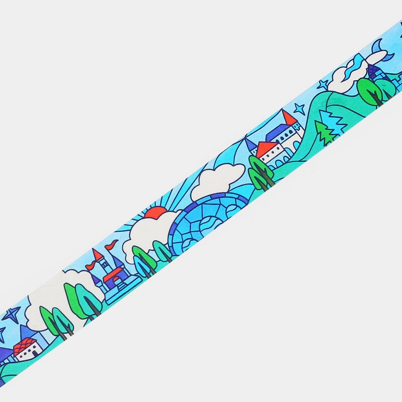 thin Stained Glass Castle Forest Clear Tape