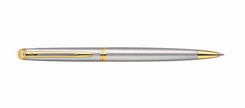 eco Waterman Hemisphere Stainless Steel & Gold Ballpoint Pen