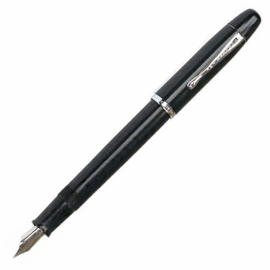 Noodler'S Ink Neponset Ebonite Black Fountain Pen metallic vivid