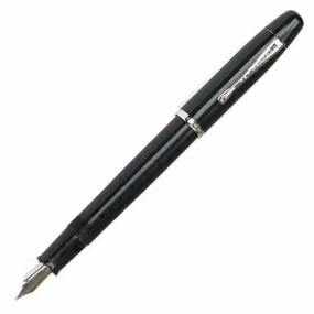 Noodler'S Ink Neponset Ebonite Black Fountain Pen metallic vivid