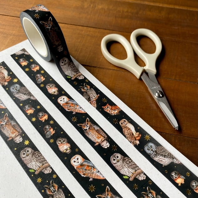 cotton reliable North American Owl Gold Foil Washi Tape