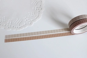 Note & Wish Parchment (Cream) Mini Grid Washi Tape exclusive resin