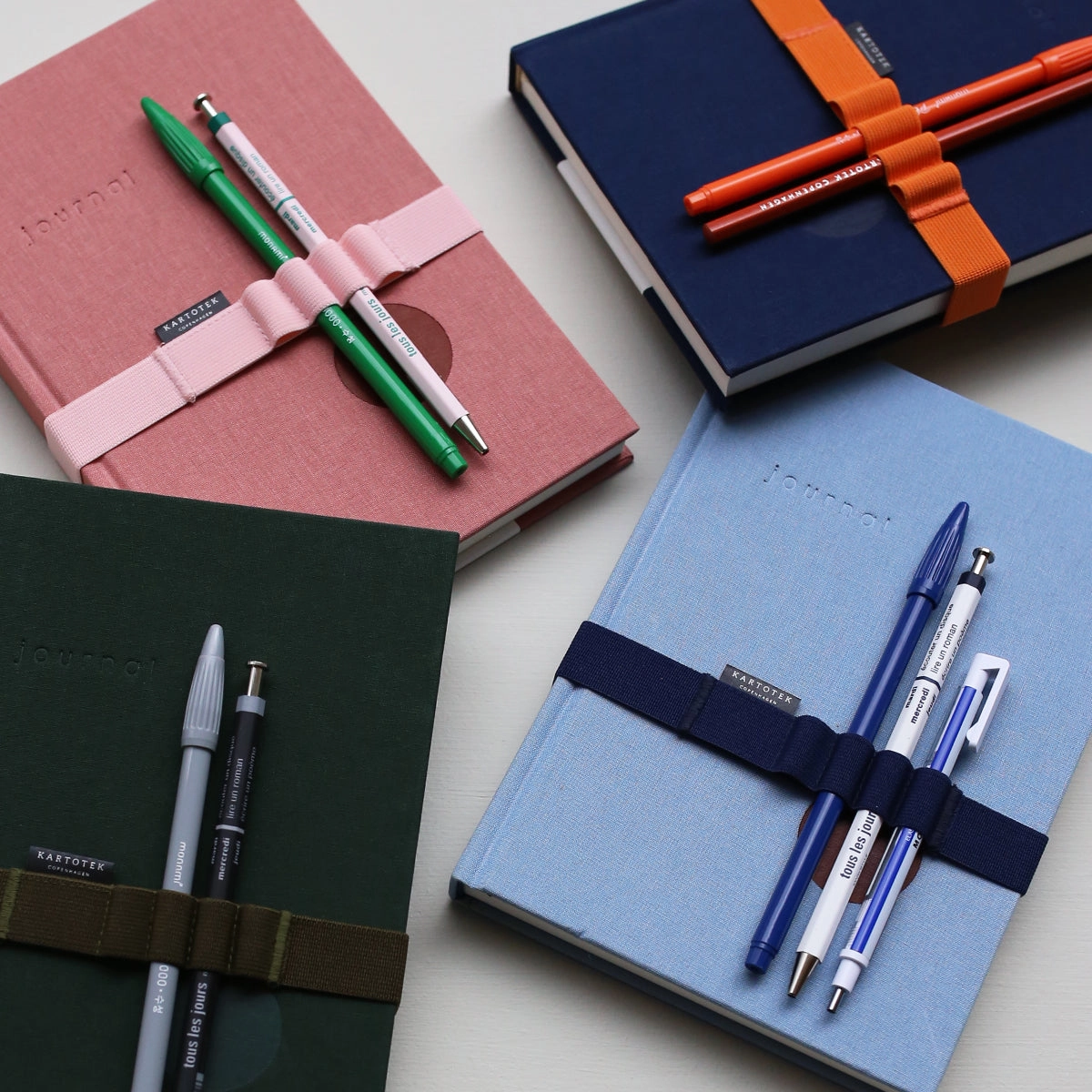 mini Notebook Pen Strap A5 // Oxford Blue