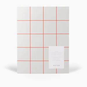 Notem Uma Flat Lay Notebook - Large, Light Gray, Blank And Lined linen nonslip