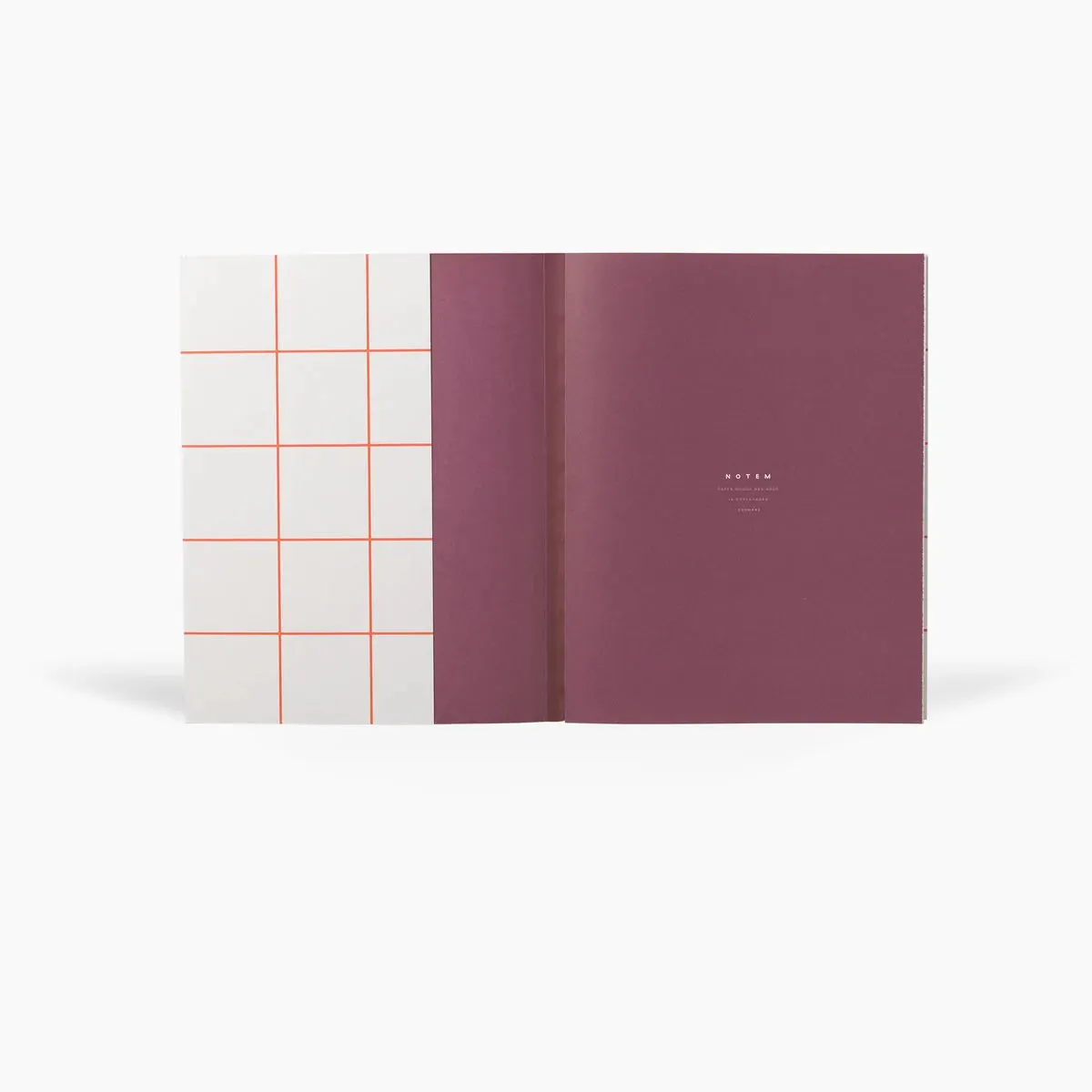 thin rubber Notem Uma Flat Lay Notebook - Large, Light Gray, Blank And Lined