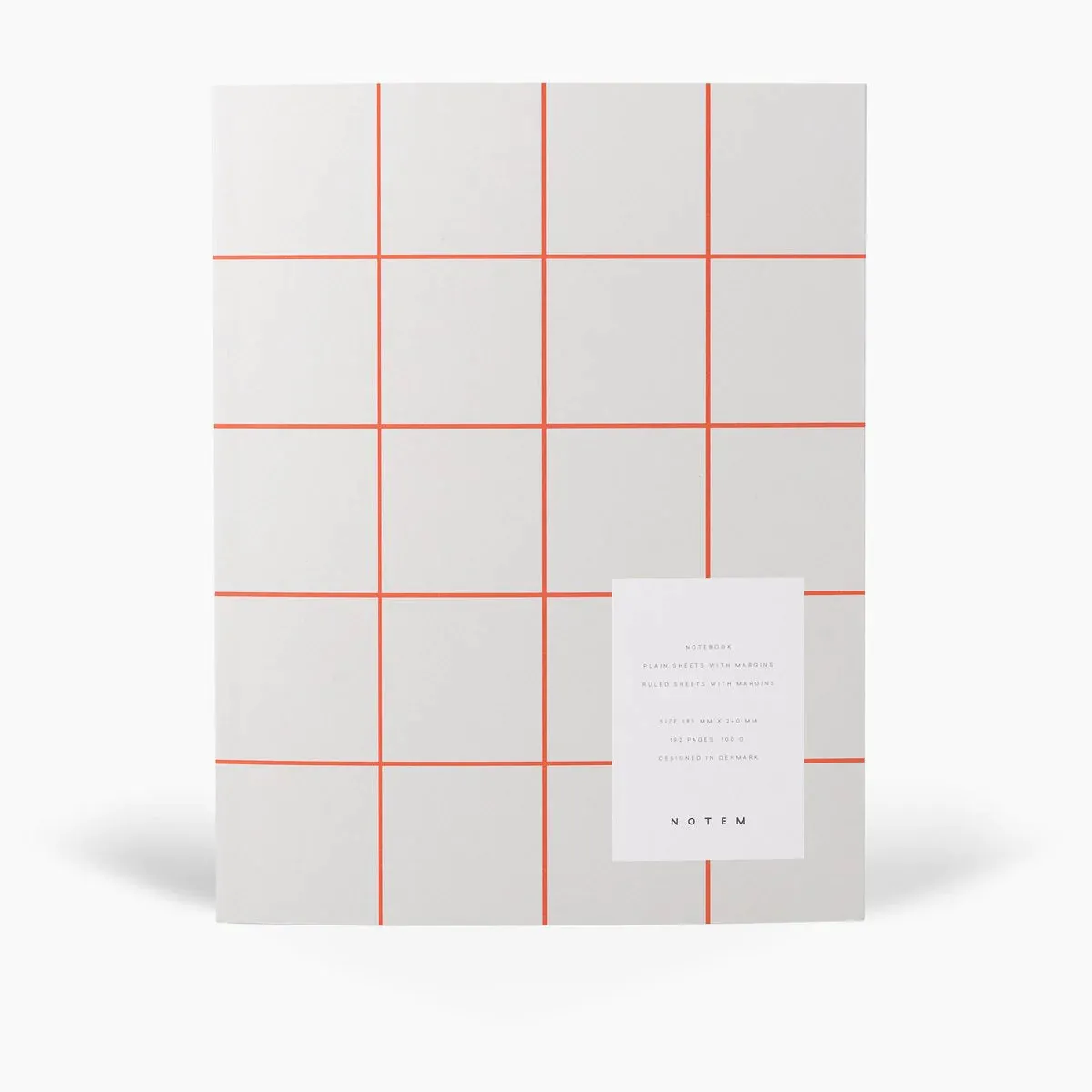 Notem Uma Flat Lay Notebook - Large, Light Gray, Blank And Lined linen nonslip