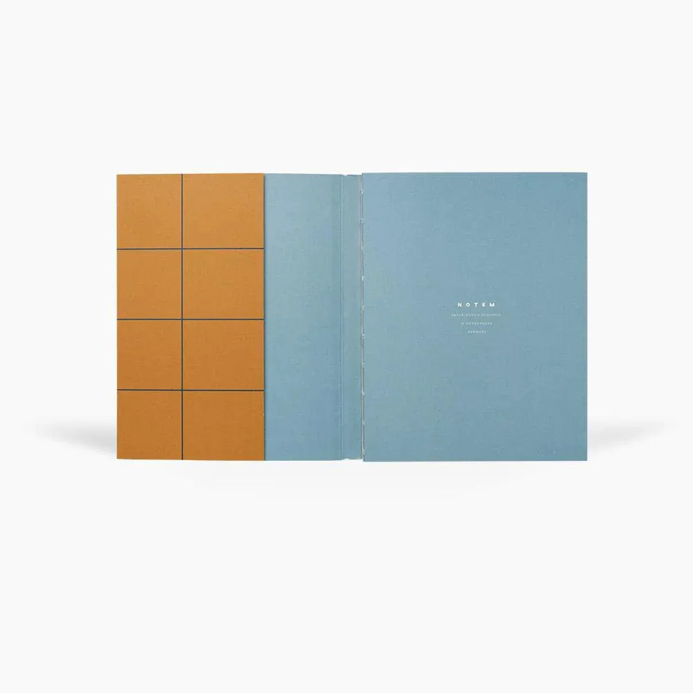 Notem Uma Flat Lay Notebook - Medium, Ochre, Dot Grid compact essential