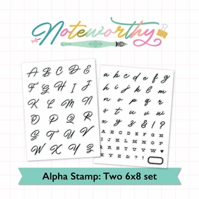 Noteworthy Alphabet 6X8 Clear Stamp Set classic