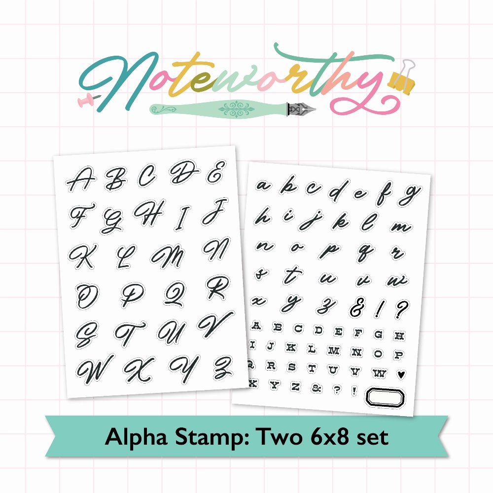 Noteworthy Alphabet 6X8 Clear Stamp Set classic