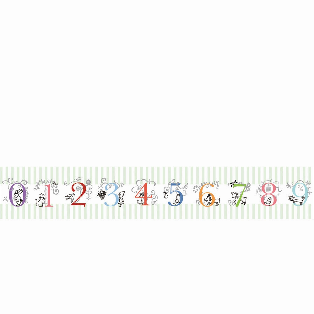 magnetic Number Wide Washi Tape Shinzi Katoh Design