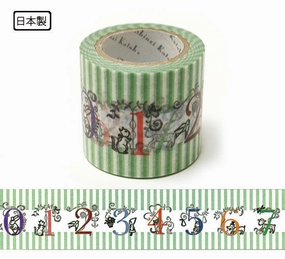 Number Wide Washi Tape Shinzi Katoh Design resilient