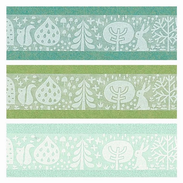 Oboro Forest White Washi Tape robust