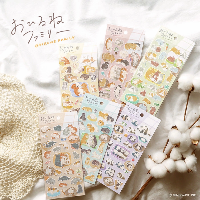 daily modern Ohirune Family Sticker Nekozaki Family Mind Wave