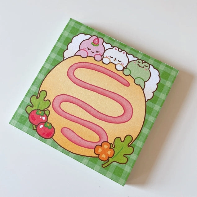 Omelette Rice Square Memo Pad collectible