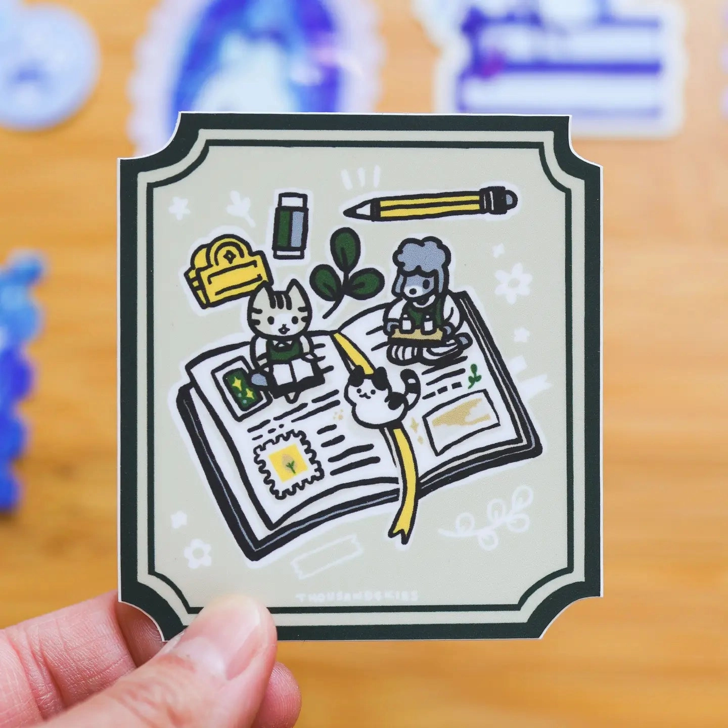 Open Book Vinyl Sticker refined mini