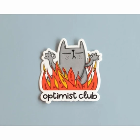 antislip exclusive Optimist Club Cat Vinyl Sticker