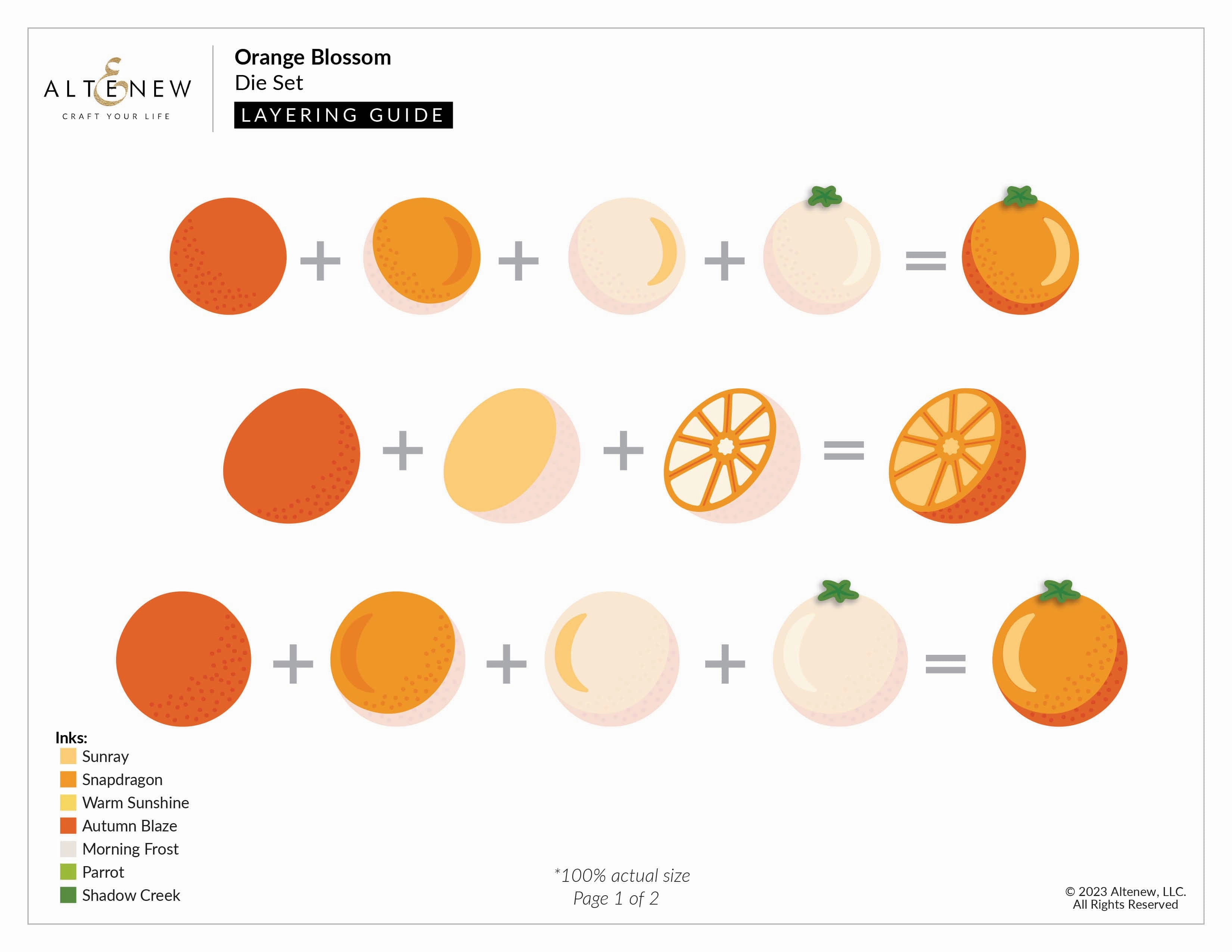 Orange Blossom Die Set refined