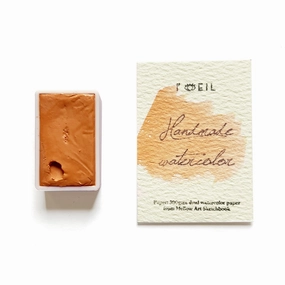 pack Orange Rock (Mineral) - Artist Grade Handmade Honey Based Watercolor Paint Full Pan 3.2Ml