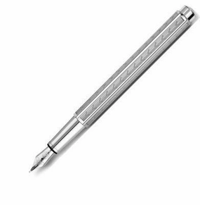 mini deluxe Caran D'Ache Ecridor Chevron Palladium Fountain Pen