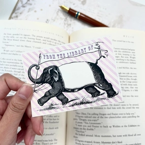 vivid bestselling Circus Elephant Bookplate Sticker