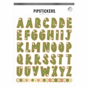 Dainty Daisies Big Alphabet Stickers (5Ct) resilient