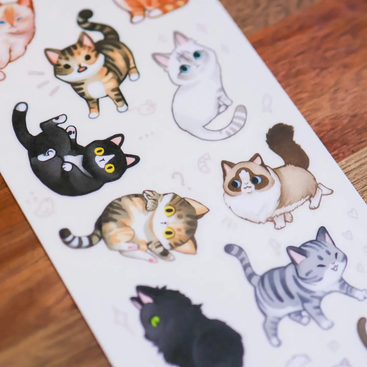 Neighborhood Cats Washi Sticker Sheet ceramic