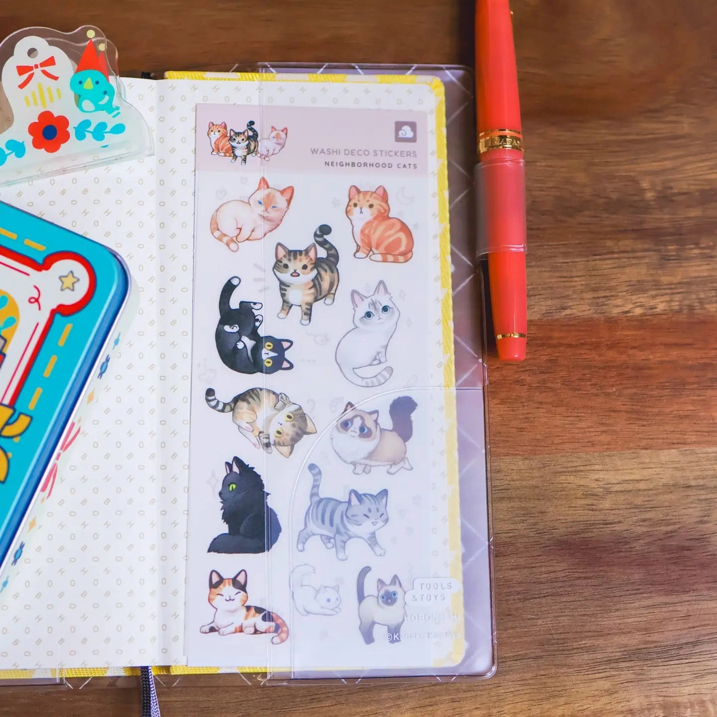 Neighborhood Cats Washi Sticker Sheet durable