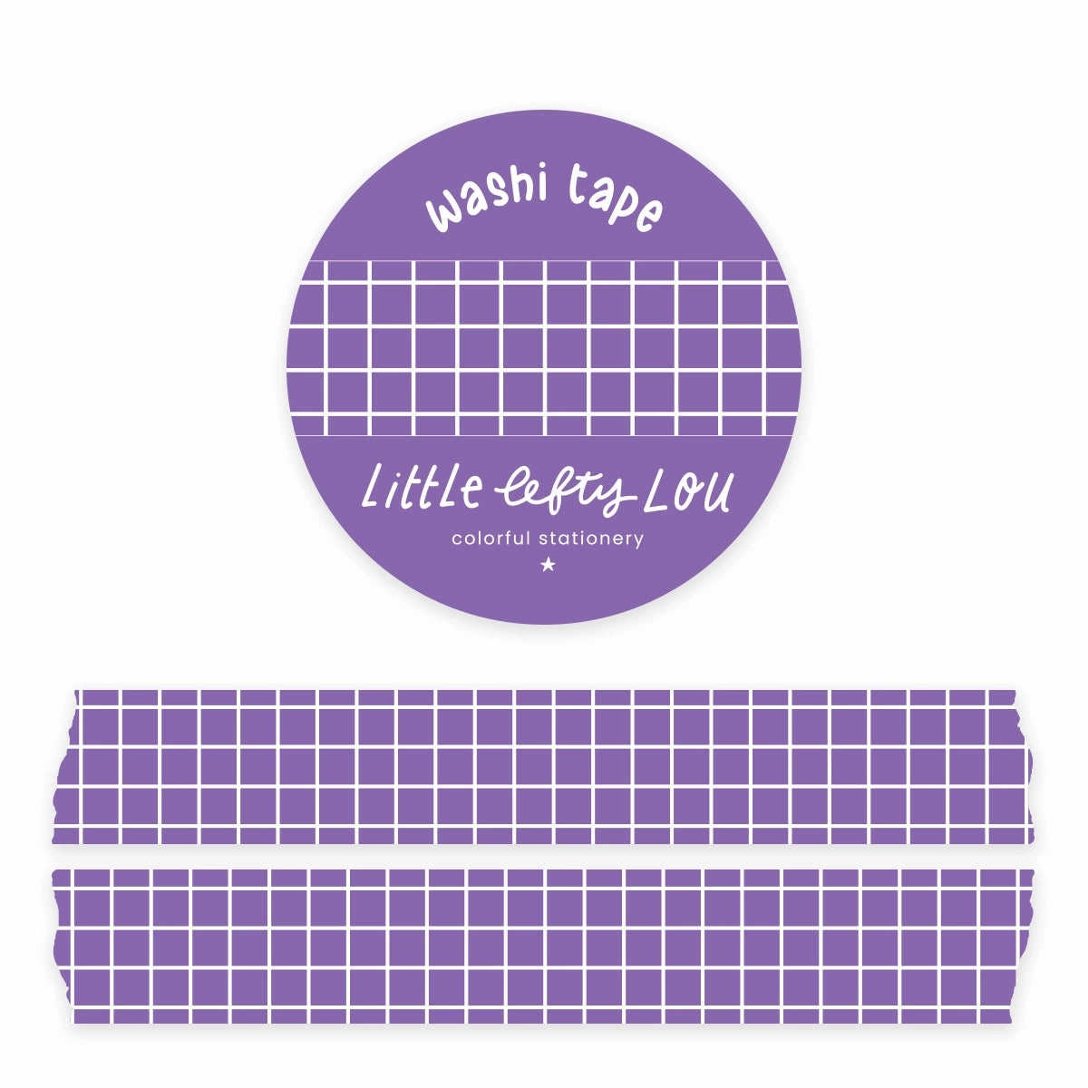Purple Grid Washi Tape set