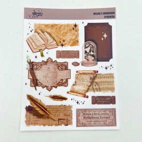 Wizard'S Workroom Ephemera Sticker Sheet single