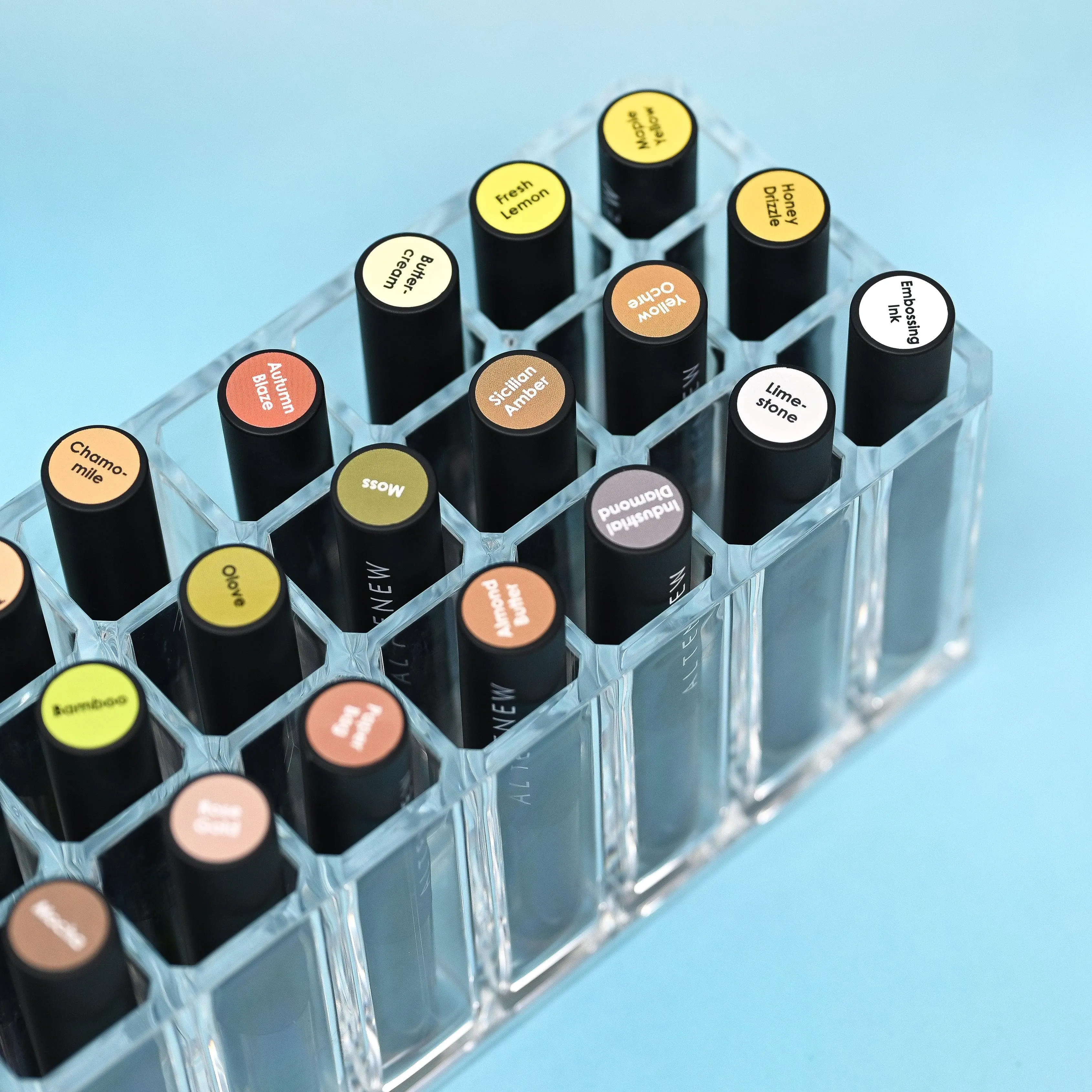 Mini Blending Brush Label Set - All Crisp Dye Ink Colors (2 Sheets) everyday narrow