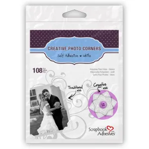 original washable Scrapbook Adhesives  Creative Photo Corners  White