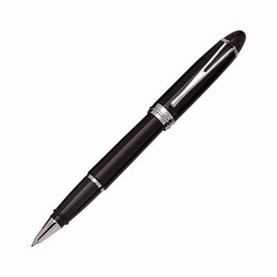 Aurora Ipsilon Deluxe Black/Chrome Rollerball Pen colorful