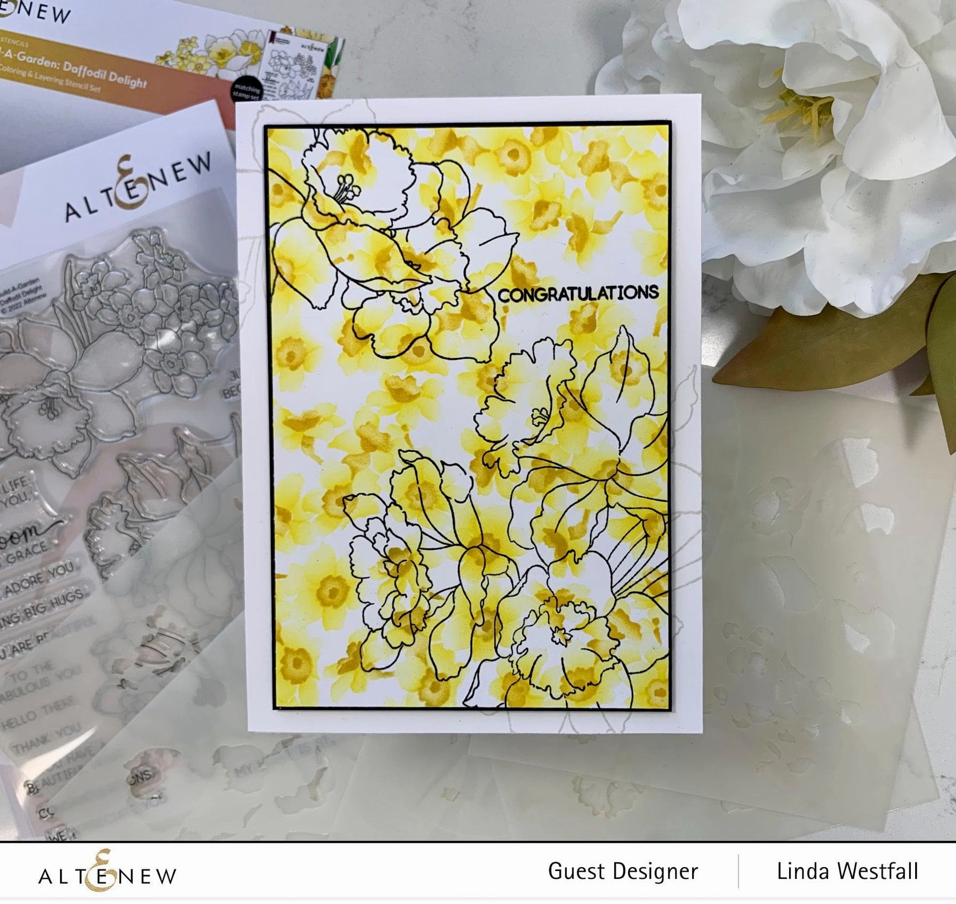 professional deluxe Build-A-Garden: Daffodil Delight Add-On Die Set