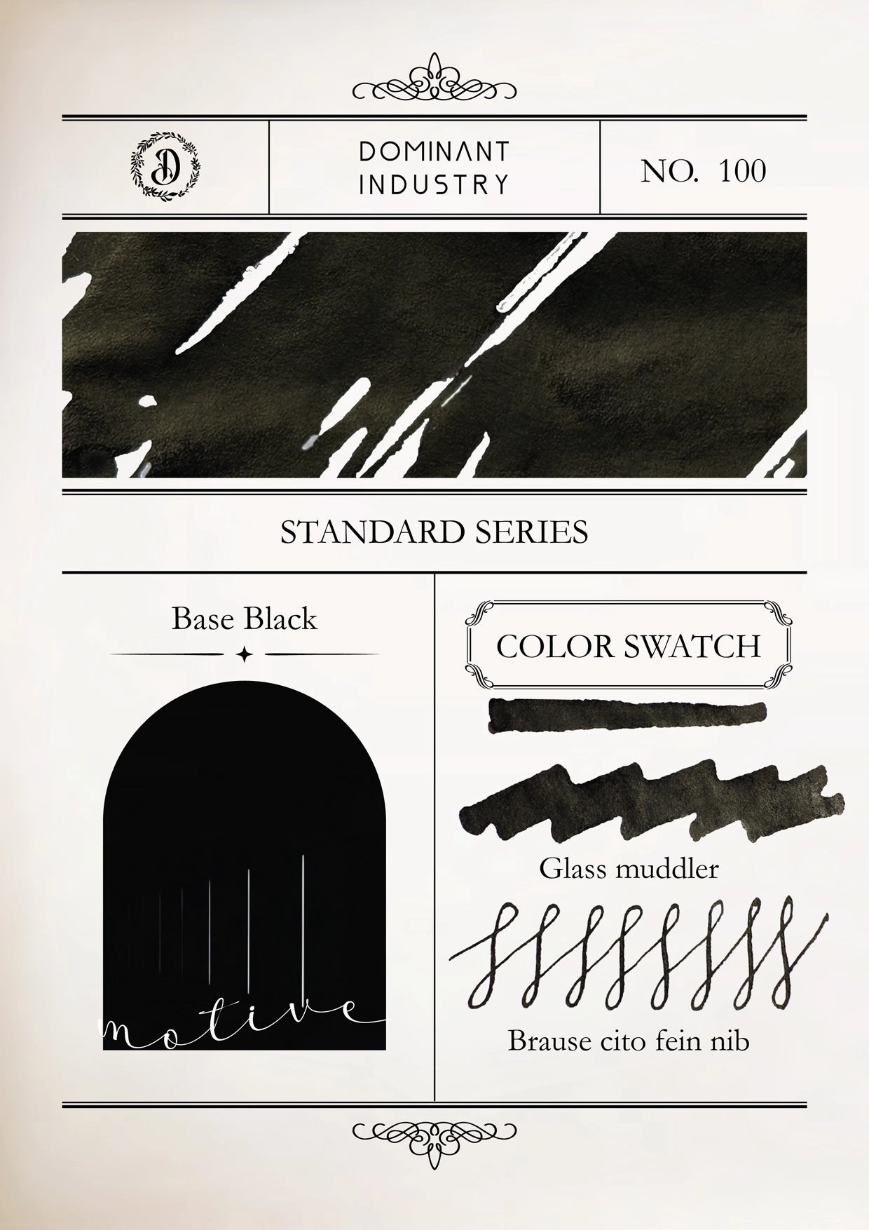 neutral Dominant Industry Standard Ink 25Ml - Base Black