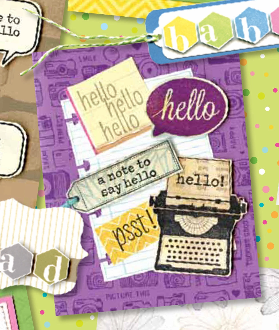 Hello Bubble Rubber Stamp organic