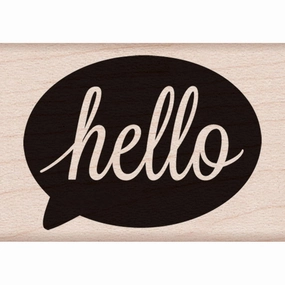 Hello Bubble Rubber Stamp organic