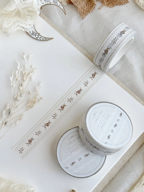 Lace & Roses Brown Washi Tape 15Mm magnetic bronze