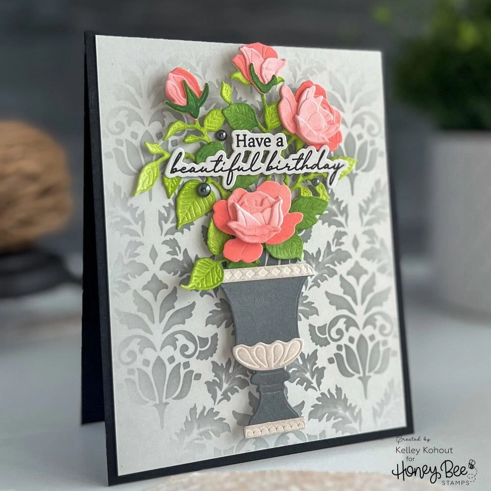 everyday heatproof Love Is A Rose - 6X8 Stamp Set