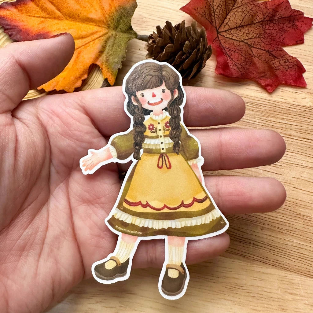 narrow Paperaicashop Autumn Girl Vinyl Sticker