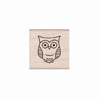 Tiny Owl Stamp glass eco