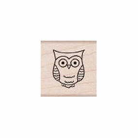 Tiny Owl Stamp glass eco