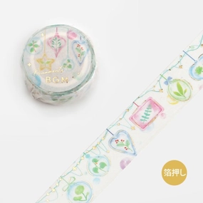 vivid deluxe Ornament Foliage Plant Washi Tape Foil Bgm
