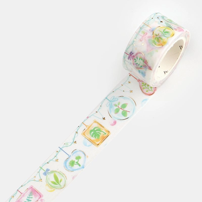 Ornament Foliage Plant Washi Tape Foil Bgm locking resin