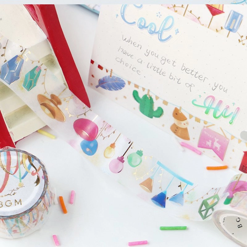 soft rugged Ornament Lamp Washi Tape Foil Bgm