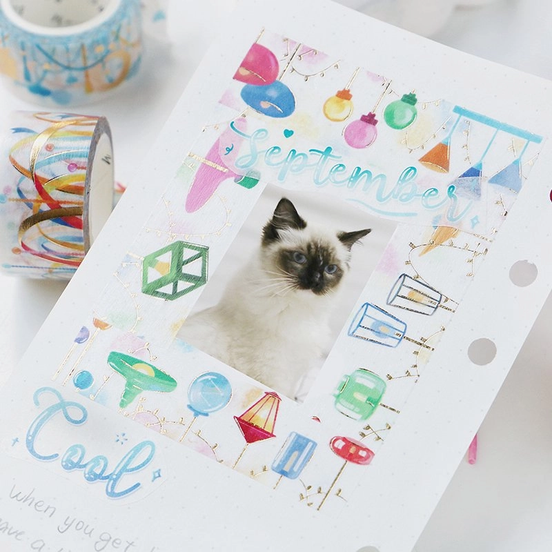 Ornament Lamp Washi Tape Foil Bgm leather