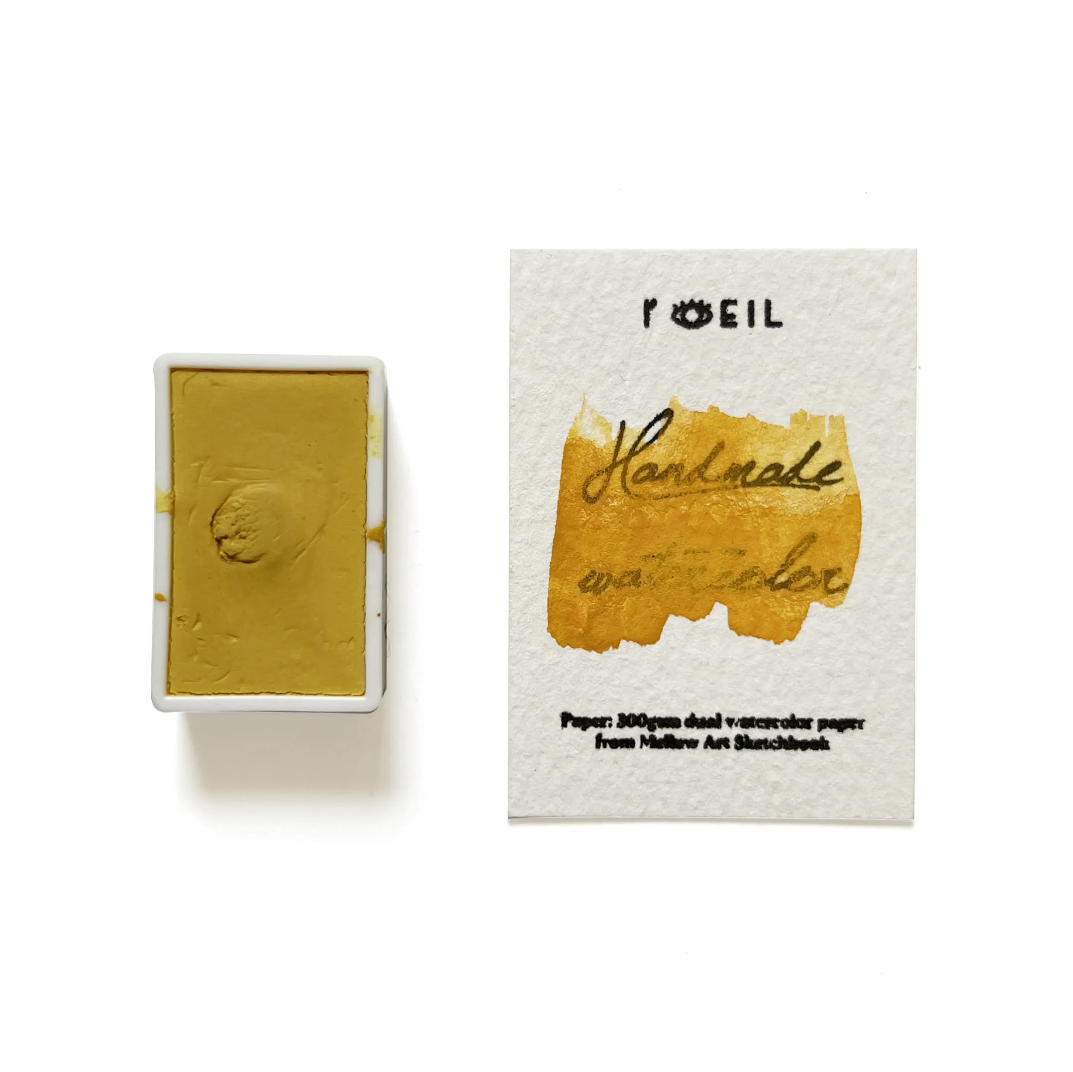 Orpiment (Mineral) - Artist Grade Handmade Honey Based Watercolor Paint Full Pan 3.2Ml nonslip reliable