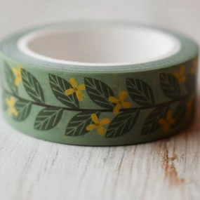 linen flat Osmanthus Flowers And Tea Leaves Washi Tape