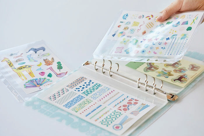 Otona Sticker File Binder Type Blue A5 professional shockproof