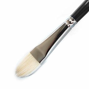 everyday Oval Paintbrush With Hog'S Hair Bristles